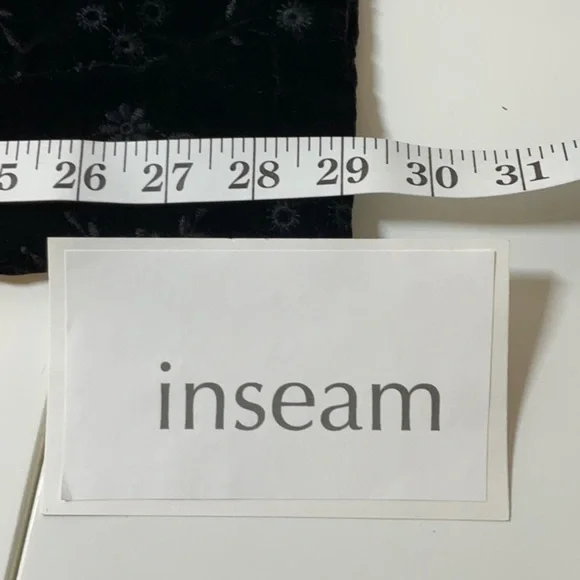 Zara Alina Black Velvet Floral Trousers XS - Picture 6 of 8